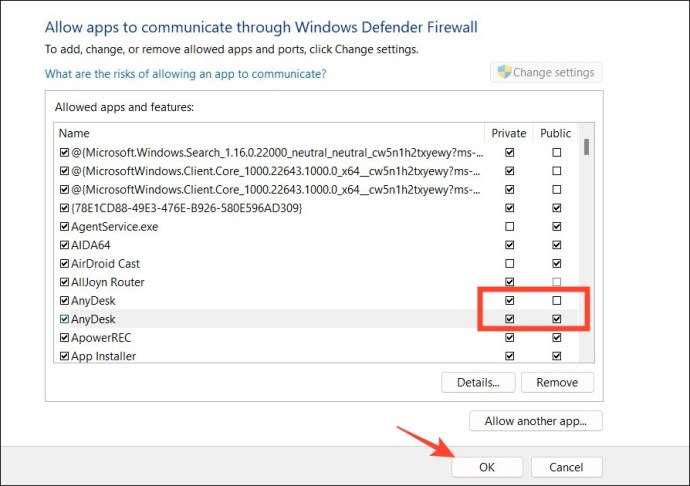 Enabling AnyDesk on Firewall