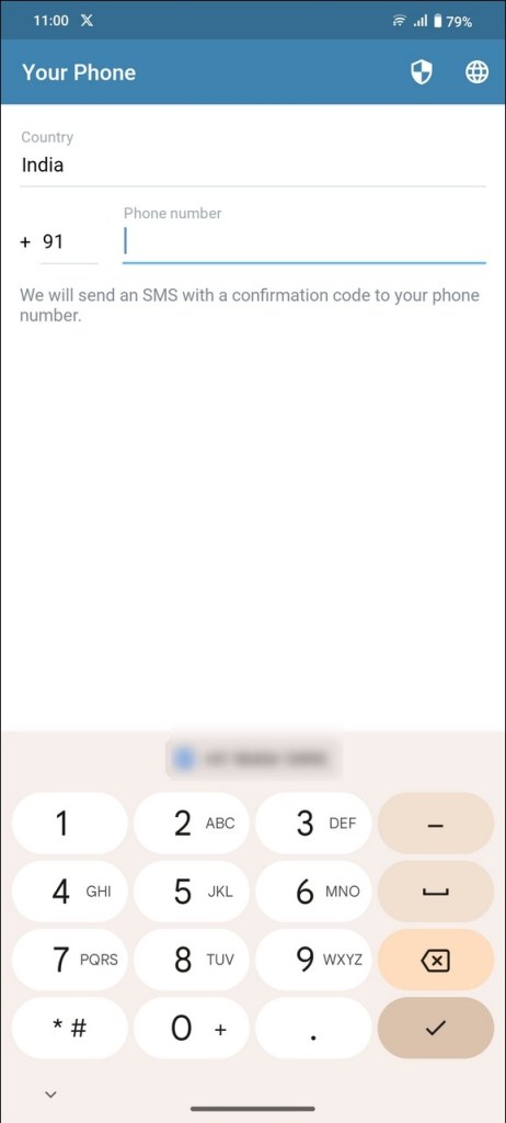 login on Telegram