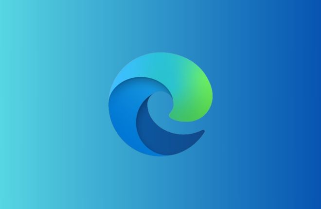 microsoft edge logo on a gradient background.