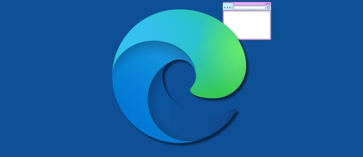 Microsoft Edge logo on a blue background with a small window open