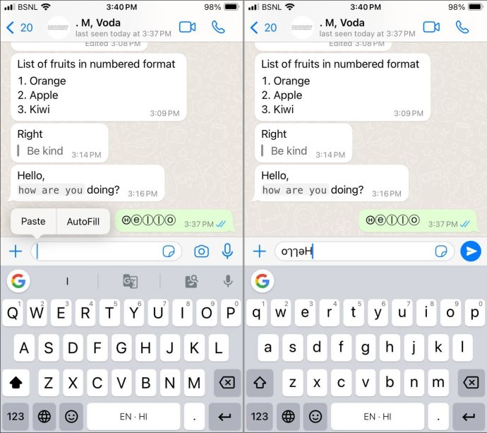 Paste on WhatsApp Android.
