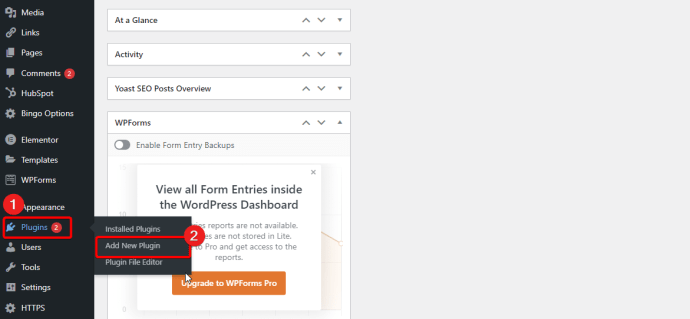 Add New Plugin feature on WordPress