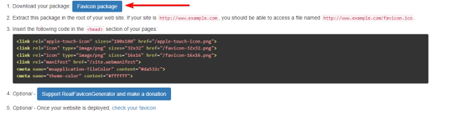 Favicon package