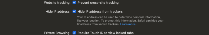 Clicking the Security tab in the Safari Settings window