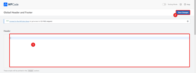 Saving header script